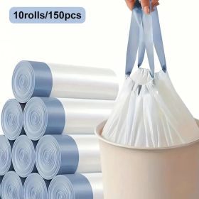 150pcs Extra Thick Leakproof Drawstring Garbage Bags Odorless Large Capacity Suitable For Kitchen (Option: 150pcs)