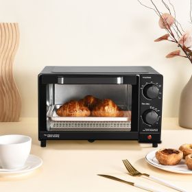 4 Slice Countertop Toaster Oven with 3 Settings, includes Baking Rack and Pan, New (Color: Black)